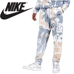NIKE Sportswear Club Tie-Dye Fleece Joggers Blue Ashen Slate Size S NWOT